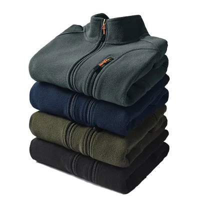 Men Jackets Microfleece Polar Fleece Sport Training Running Zipper Jacket for Men