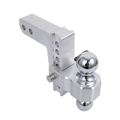 Aluminum Alloy Adjustable square Mouth 2-6 Inch Trailer Double Ball Traction Drop Hitch
