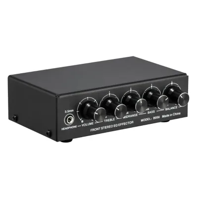 Highly Adjustable Home Receiver & Amplifier with Sound Preamp Middle and Bass Effects Supports 3 Mixer USB5V Power