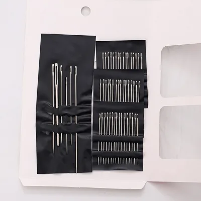55 Pieces Stainless Steel Big Eye Hand Sewing Needles Set with Different Sizes