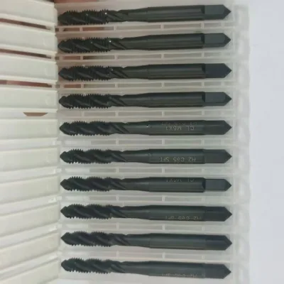 TEBAK Thread Taps Cutting Tool Straight Flute Machine Screw Thread Taps High Speed HSS Black Coating Machine Cutting Tools