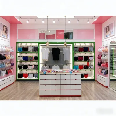 Customized Underwear Display T-shirt Shop Design Underwear Bra Sock Store Display Rack for Sale