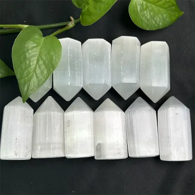 Wholesale Price High Quality Selenite Wand Selenite Tower Point for Decoration