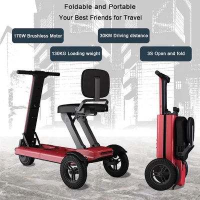 Smart Health Adult Electric Scooter for Elderly 170W Folding Fashion Style Original People 3Wheels Electric Scooter
