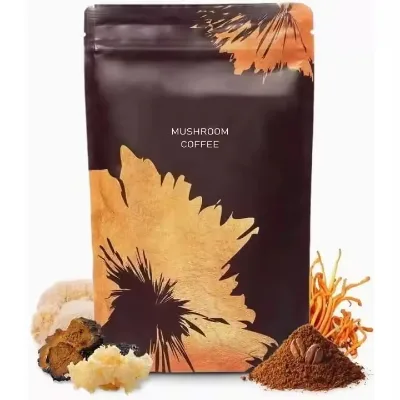Private Label 10 in One Mushroom Blend Coffee Powder Reishi Lions Mane Mushroom Coffee Plant Extract