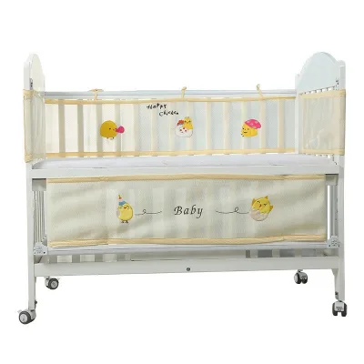 Custom Print Summer Baby Fence Breathable 3D Mesh Adjustable Baby Bed Bumper Mesh Liner Crib Bumper