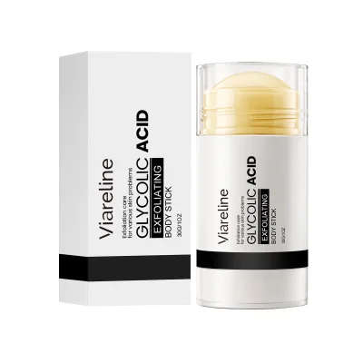 Glycolic Acid Exfoliating Body Stick 40g, Gentle Skin Exfoliator for Brightening Lighten Dark Spots, Lightweight Body Care