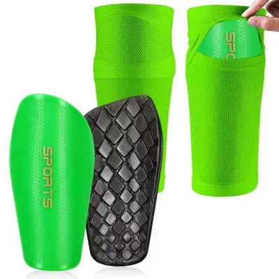 Two-Piece Combination Adult/Child Football Shin Leg Protection Board Set EVA Insert Board and Sock Sports Gear