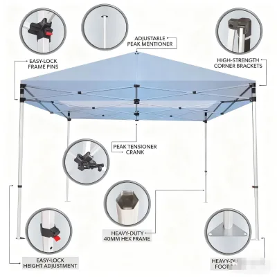 Factory Direct Custom Printed Canopy Tent 10x10 10x15 10x20 with Logo for Business Vendor Expo Outdoor Tent