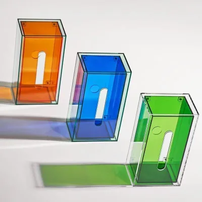 Creative Waterproof Acrylic Transparent Tissue & Napkin Storage Box for Living Room Coffee Table Modern Simple Design