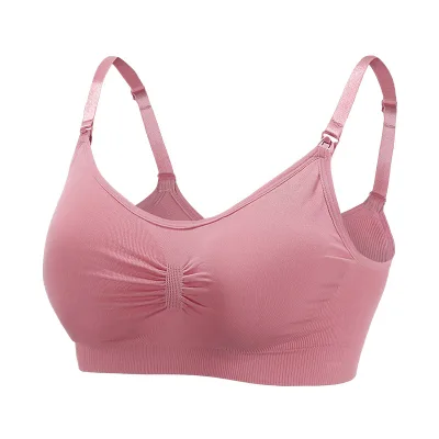 Custom Logo Wireless B-G Cup Big Breast Push up Sexy Lace Upper Buckle Lactation Pregnant Maternity Nursing Bra