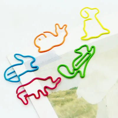 stationery metal crafts supplier Factory custom shape size metal animal Paper Clips jumbo paper clip metal products custom