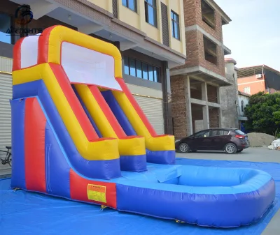 Durable Inflatable Water Slide With Pool Competitive Price for Rental Business