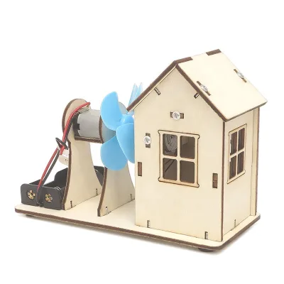 Children Science Wind Electric Power Education Diy Assemble Toy Station System