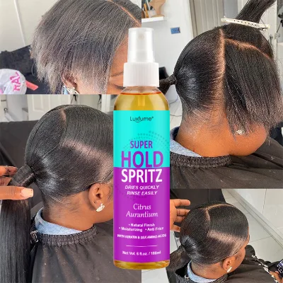 Super Hold Hair Spritz Braids Updos Frizz Control Firm Hold Finishing Spray