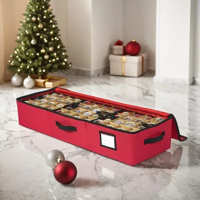 Wholesale Christmas Ornaments Bauble Storage Box Foldable Xmas Ball Storage Box Xmas Holiday Accessories Container Bauble