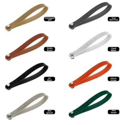 ENLEE Folding Bike Front Carrier Block Handle Pull Strap, Genuine Leather Quick Release Lifting Loop for Brompton-Style Rack