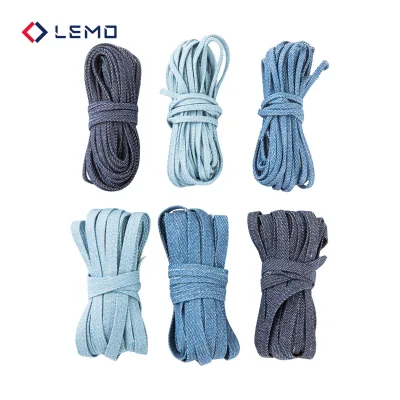 Customizable Double Face Solid Elastic Denim Trim Ribbon Handmade Bow Decoration for Bags and Shoes Gift
