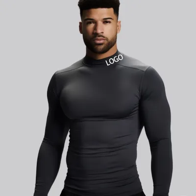 Mma Rushguard Tights Compression T Shirt Custom Men Athletic Long Sleeve Man Compression Shirts