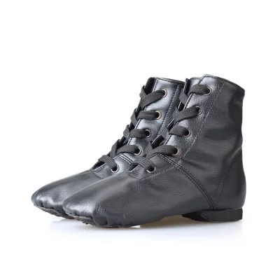 Hot Sale Custom Logo Leather Kids Dance Jazz Boots Children Dancing Jazz Shoes Boots for Sale