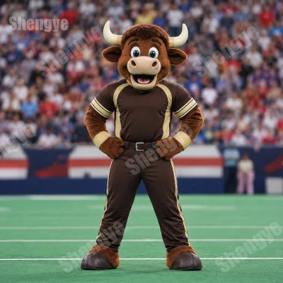 Shengye Mascots OEM New Bull Cattle Mascot Costumes Adult 2026 Theme Cartoon Mascotte for Party Performance Championship Game