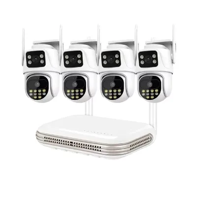 Icsee 4CH 8CH 4mp 6MP PTZ CCTV System Wireless PTZ Camera Kit Security Wifi NVR Camera Kit Security Systems Surveillance