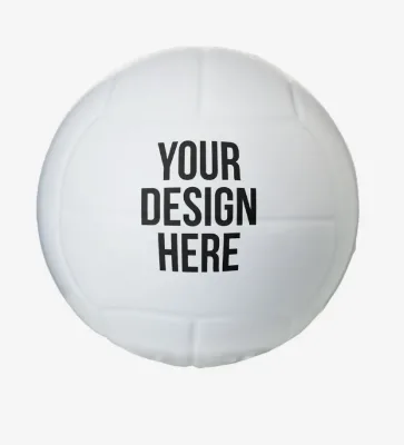 Marketing Volleyball Stress Relief Balls Custom Logo Squeezable Pink White Bulk Giveaway Personalized Event Favors