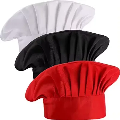 High Quality Wholesale Adult Elastic Adjustable Uniform Baker Kitchen Cooking Chef Hat