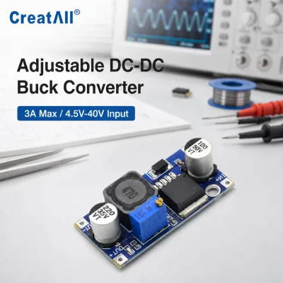 CA-2596 3A 4.5-40V Adjustable DC-DC Buck Converter Step Down Power Module with LED Voltmeter Display for DIY Project OEM