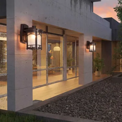 European Retro Wall Lamp Decoration Villa Outdoor Lighting Sturdy and Durable Thick Glass Super Bright E27 Bulb