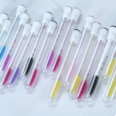 Wholesale Eyelash Extension Mascara Spoolie Cleaning Brush Disposable Eyelash Brush Cleaner Holder With Free Design Lash Brushes