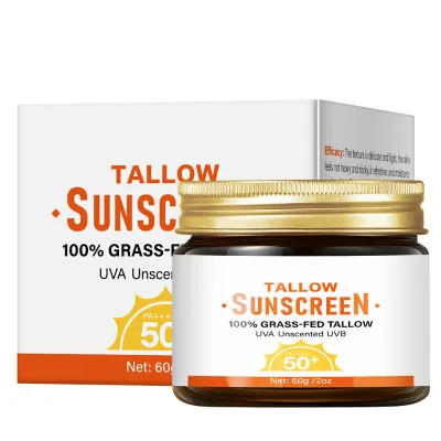 Tallow zinc mineral sunscreen moisturizing spf50+ body and face isolation Sunscreen