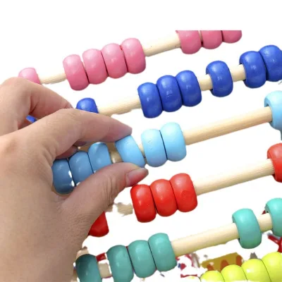 Multifunctional Abacus Flipboard Combination Puzzle Winding Beads 4-in-1 5-Sided Learning Calculator Stand