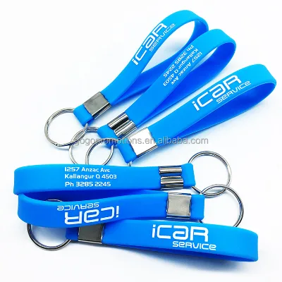 Silicone Loop Carabiner Keychain Wristband Keyring-Durable Customizable Colors & Logo Food Grade Material