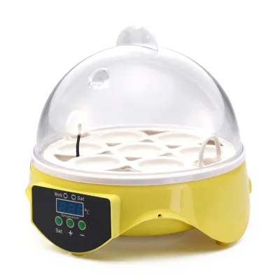 7 Eggs Digital Automatic Computer Control Incubator With Feeder Drinker Egg Hatching Machine