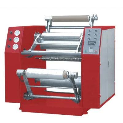 High Speed Stretch Film Slitter Rewinder Silver and Stretch Machine