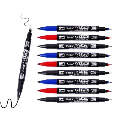 Flexible MOQ CD/DVD Markers 3 Pieces Oil Based Waterproof Double Ended Marker Pen for Note-taking Handwriting and Sketching