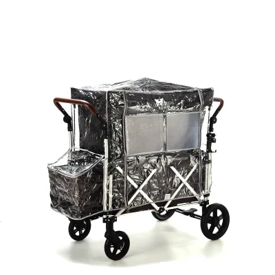 2 Passenger Push Pull Twin Double Stroller Wagon Grocery Cart,Wagon