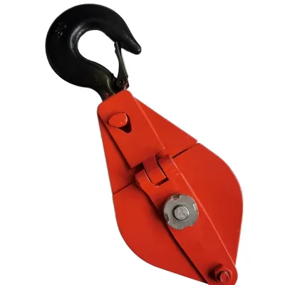 0.5T Single Sheave Wire Rope Lifting Pulley Block