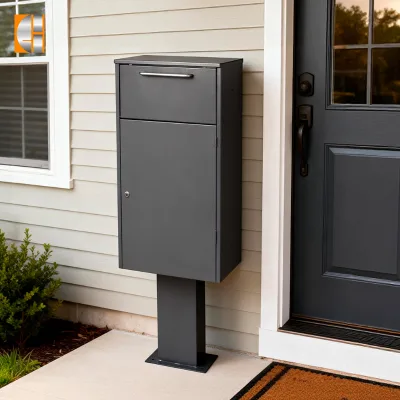 OEM Custom Galvanized Steel Parcel Delivery Box Vandal-Proof Luxury Residential Post-Mounted Package Drop Box Project Supply