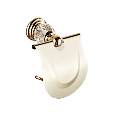 Modern Gold Stainless Steel Toilet Paper Holder with Tissue Box Convenient Roll Paper Rack for Home Hotel Bathroom & Kitchen Use