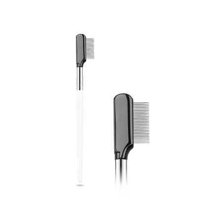 Wood Handle Cosmetic Makeup Tool Eyalash Eyebrow Steel Needle Comb