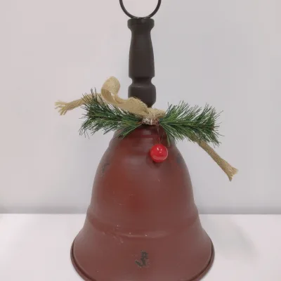 Retro Decorative Bell for Christmas Tree Home Ornaments Metal Handle Jingle Bell for Holiday Home Decorations