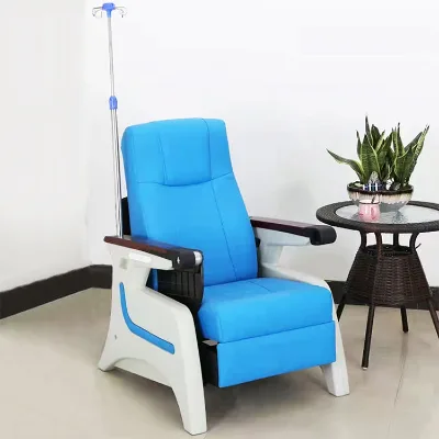 The Luxurious Infusion Chair for Hospital Use Is Made of All Leather Has Adjustable Height and Is Extremely Comfortable.