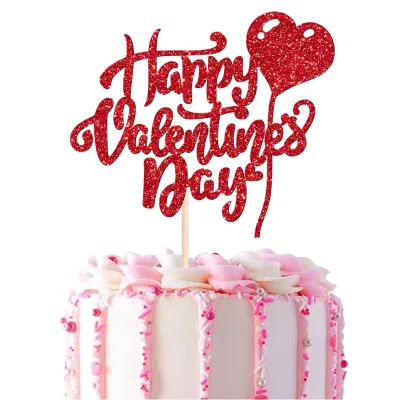 Valentine's Day Love You Letter Cake Topper Acrylic Cupcake Picks Party Desserts Decor Wholesale Paper Party Decoration Supplies