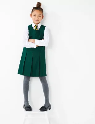 Children Pinafore School Uniform Girls Dress New Style High Quality Custom Logo Summer for Girls Dress School Old Age 100 Pcs