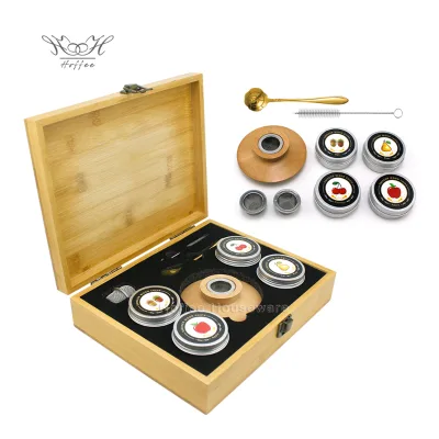 Christmas Promotional Gift Wooden Whiskey Smoker With Torch and Wood Chips Foghat Cocktail Smoker Kit With Bamboo Wood Box