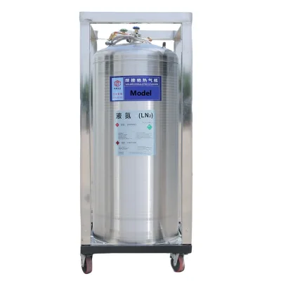 Vertical Dewar Tank Container DPL450 Series Stainless Steel Liquid Nitrogen Storage Pressure Vessel