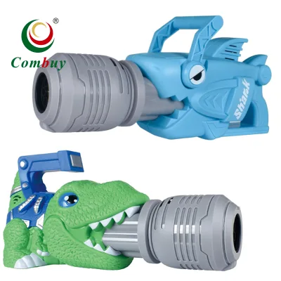 Dinosaur Shark Blowing Machine Electric Bubble Toy Gun for Kids