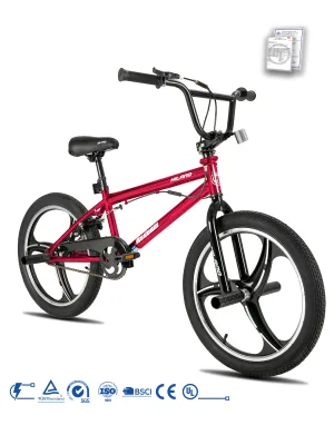 JOYKIE HIALND Freestyle Bike 20" Hi-Ten Steel Alloy Integrated Wheels U-Brake 2.35" Wide Tires Aluminum Stem 90% SKD Wholesale